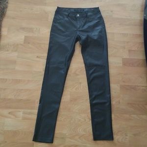 Faux leather skinny pants